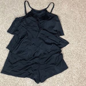 Fit 4U Tiered Ruffle One Piece Spaghetti Strap